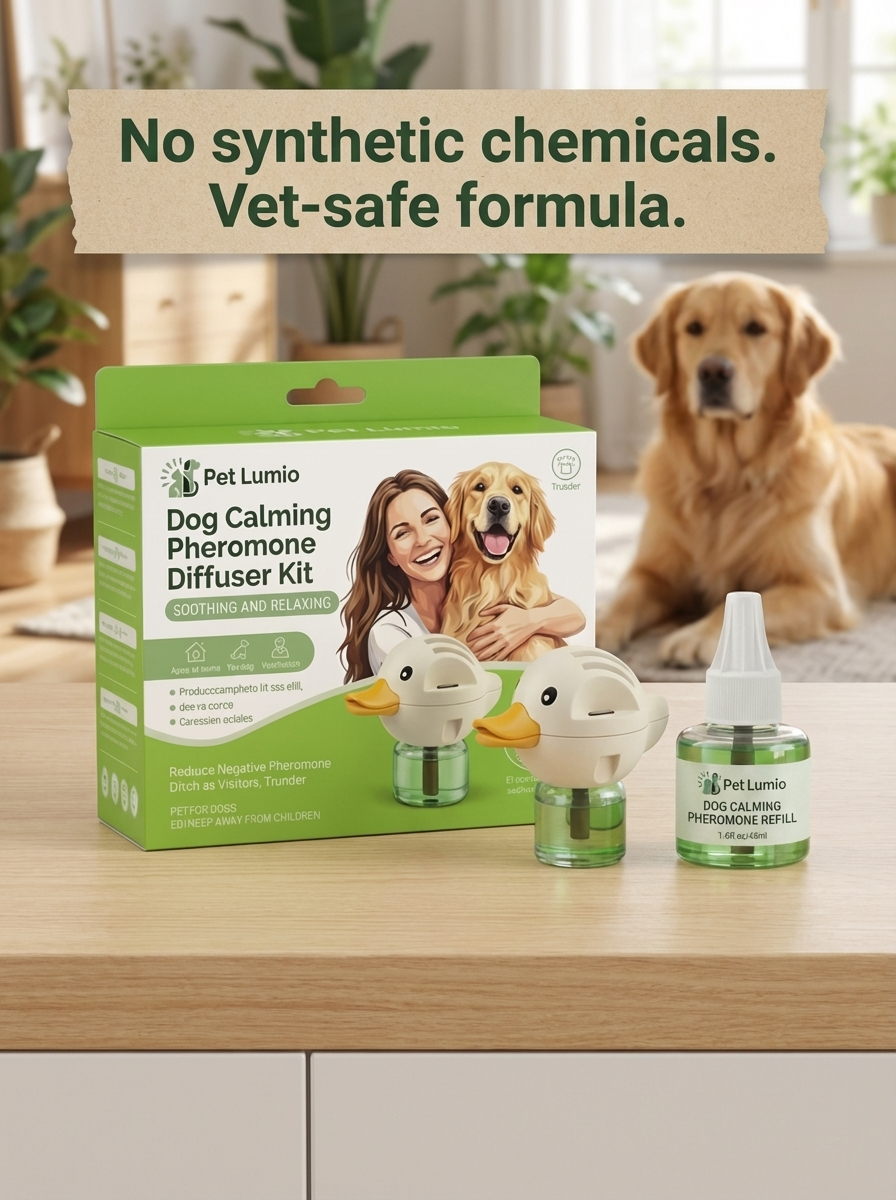 Pet Lumio Dog Calming Diffuser Kit - Starter Pack (1 Diffuser + 2 Refills, 60 Day Supply)