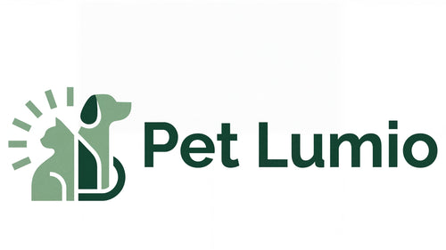 Logo of Pet Lumio with green silhouette of a dog and cat on a white background